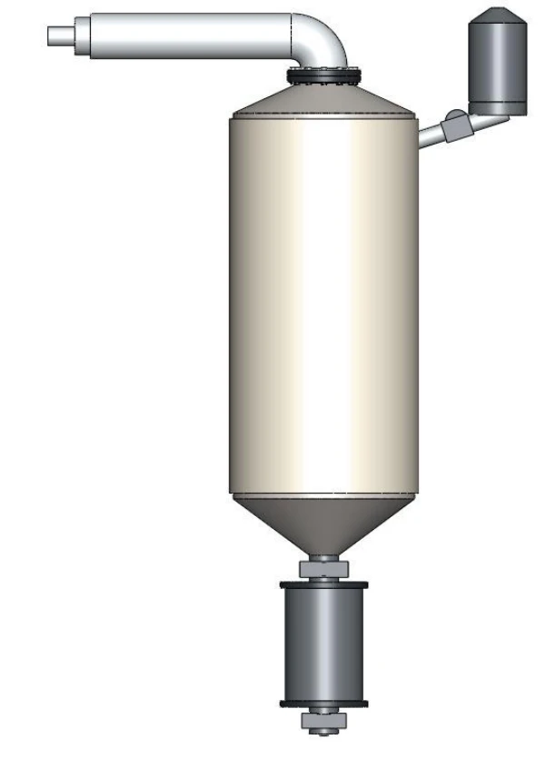 Direct contact heat exchanger exterior CAD model from the project report