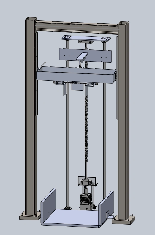 Original SolidWorks development assembly of the landing-gear test rig